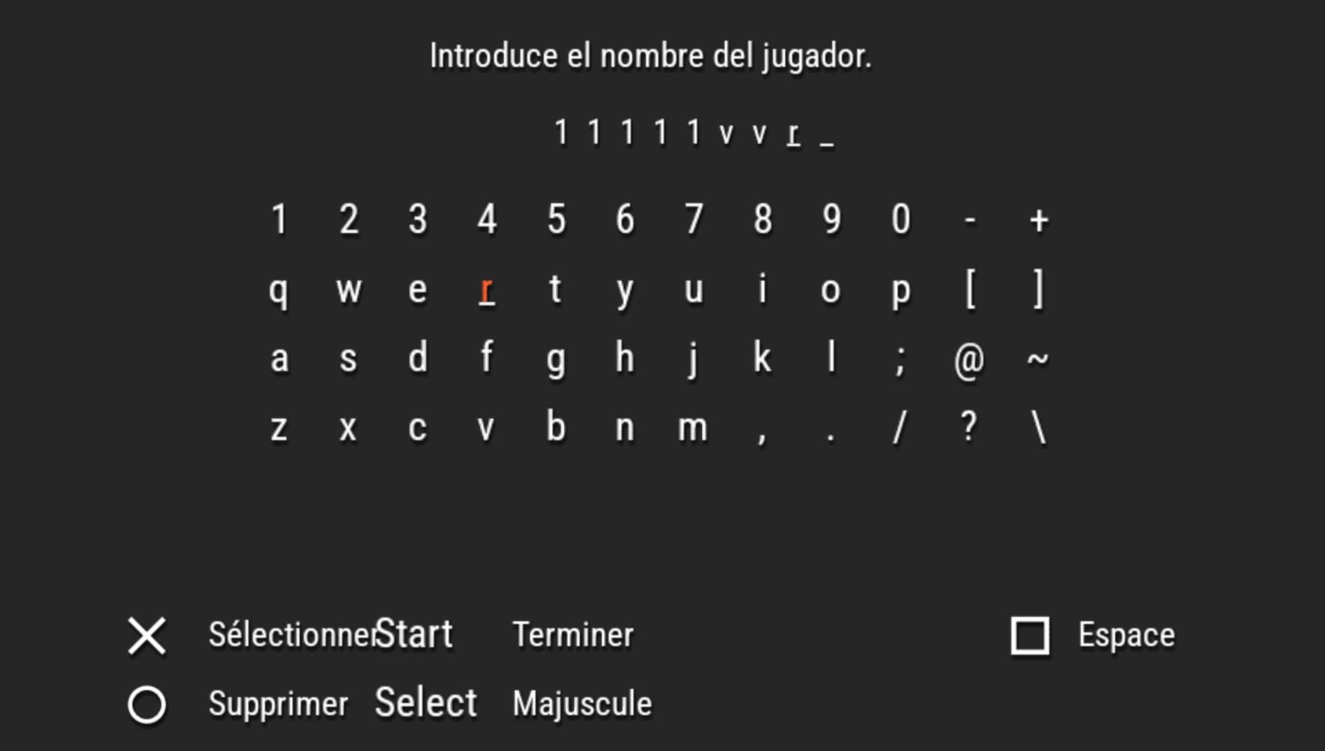User screenshot of game