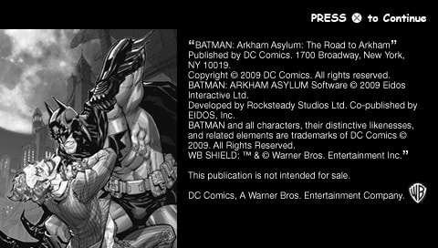 Batman™ Arkham Asylum: The Road to Arkham Digital PSP® Comic PSP