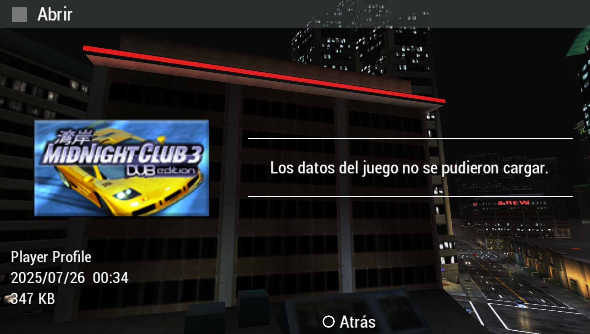User screenshot of game