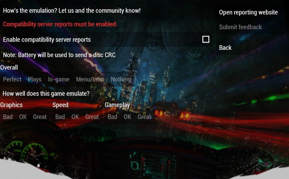 User screenshot of game