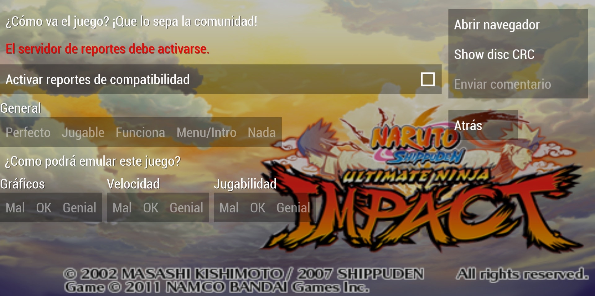 User screenshot of game