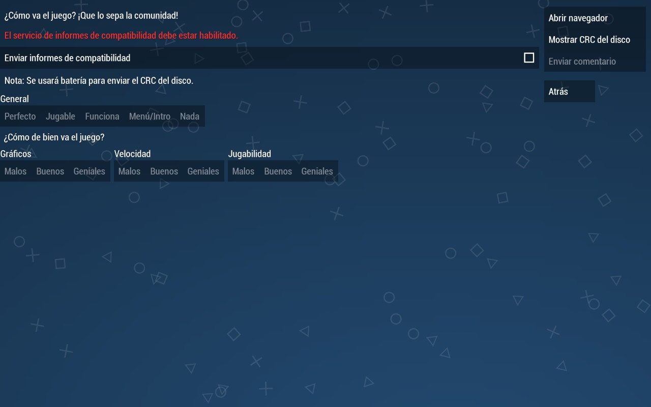 User screenshot of game