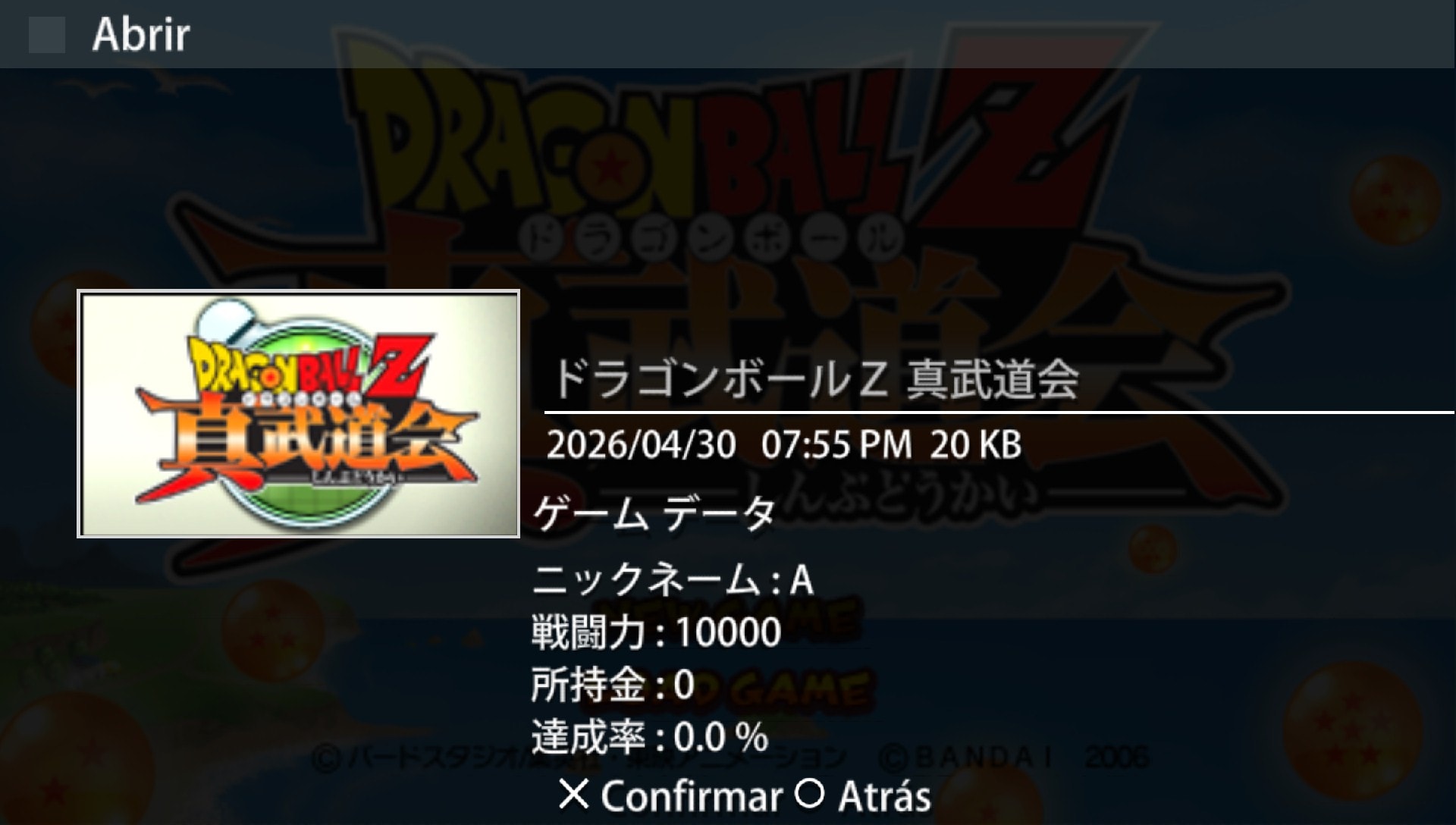 User screenshot of game