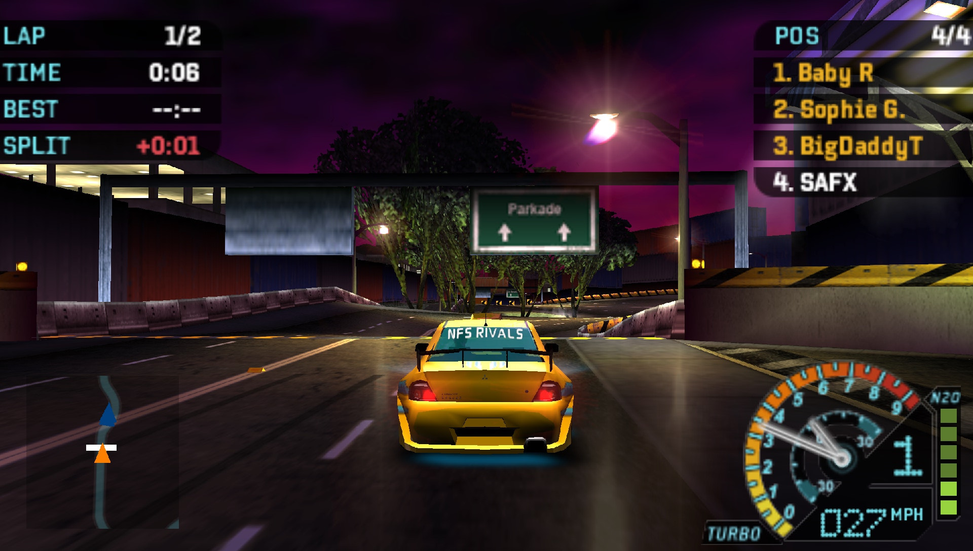 PSP Need For Speed Underground Rivals Gameplay 