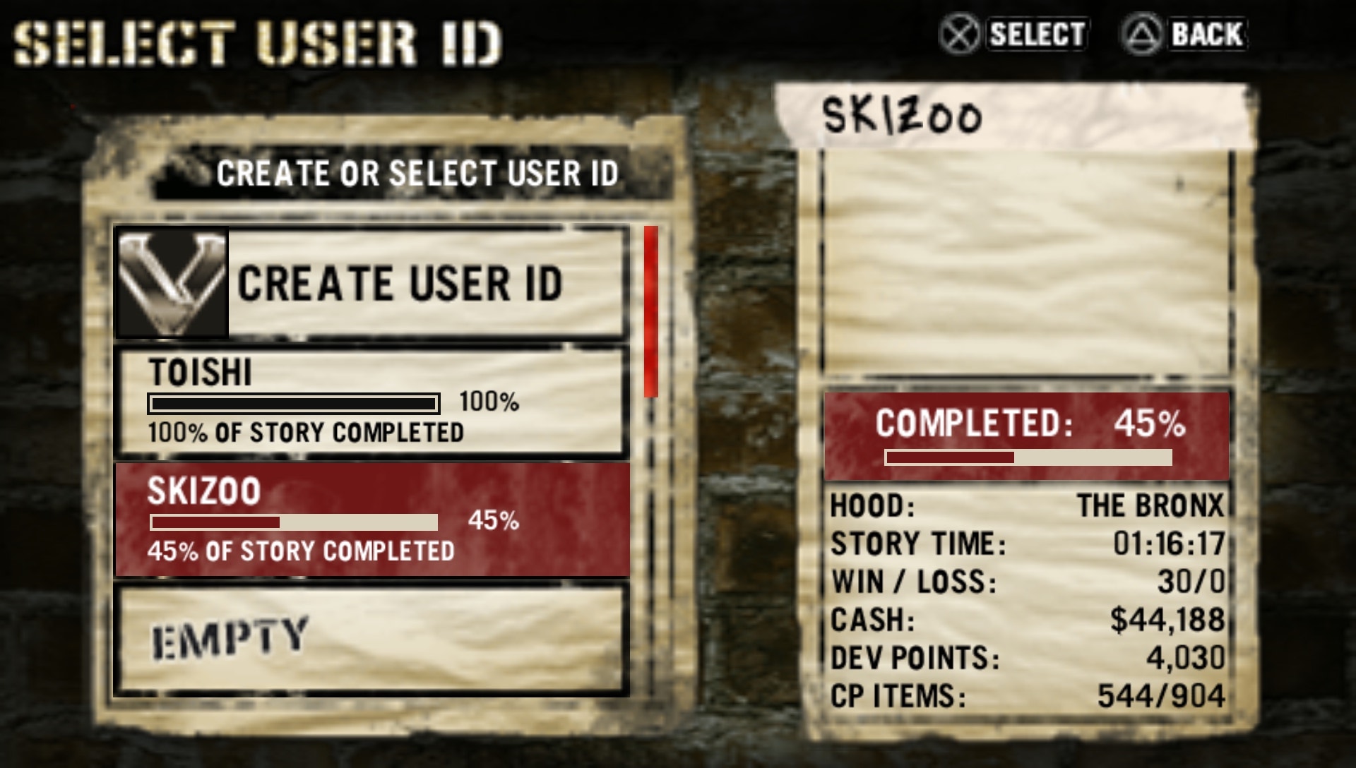 User screenshot of game