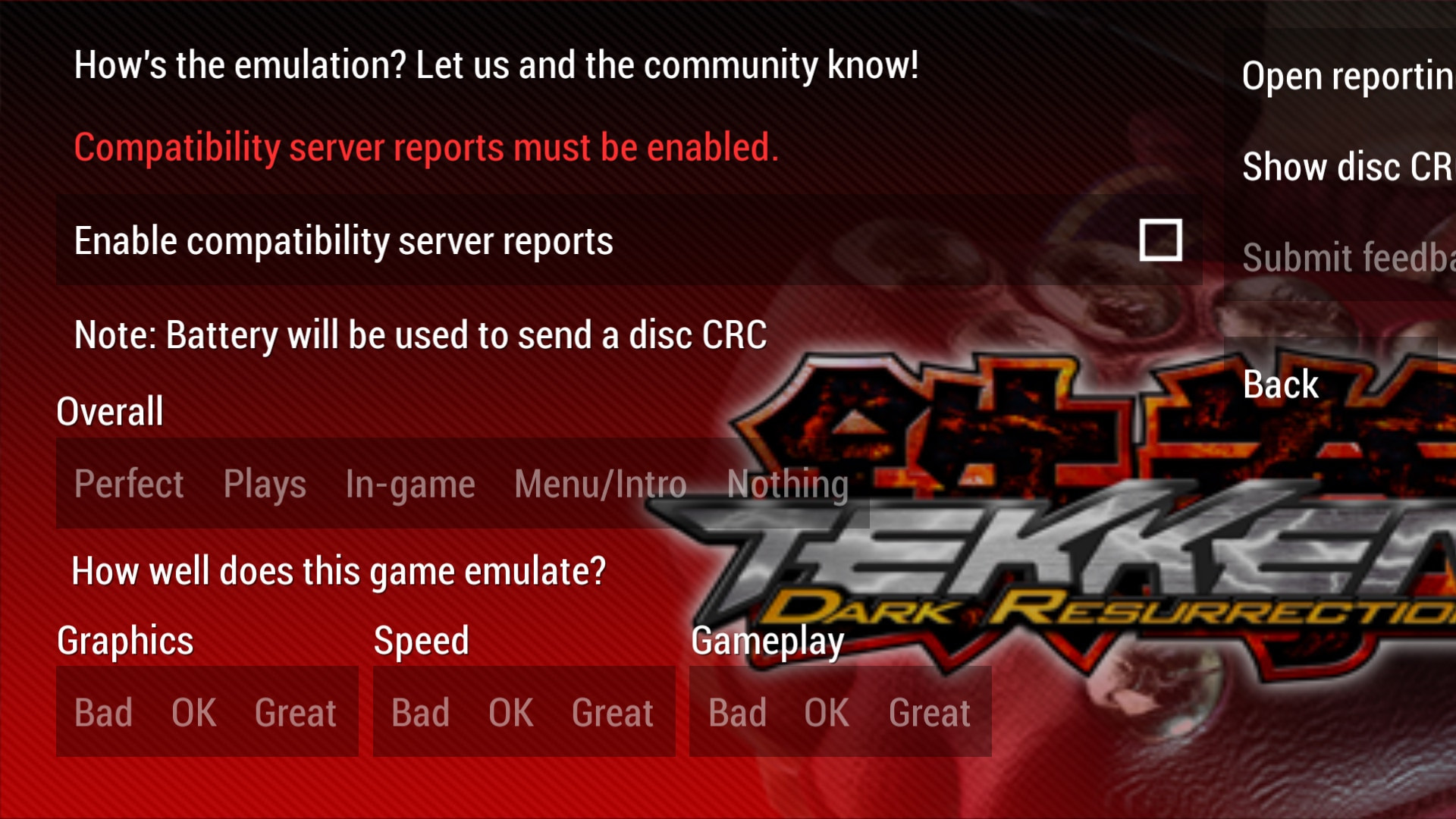 User screenshot of game