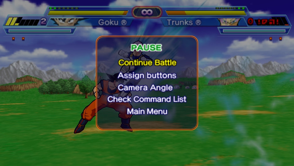 Novas screens do game de DB:E para PSP