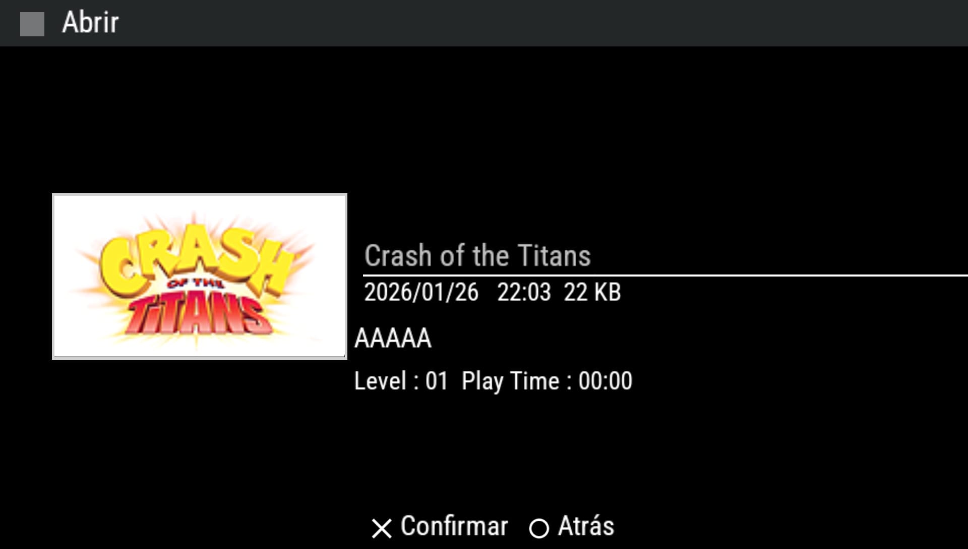 User screenshot of game