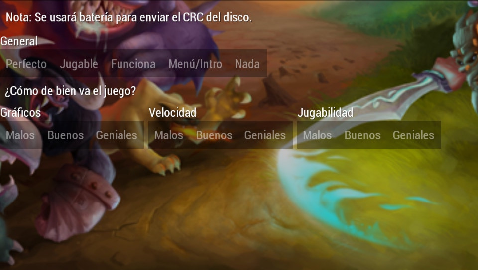 User screenshot of game