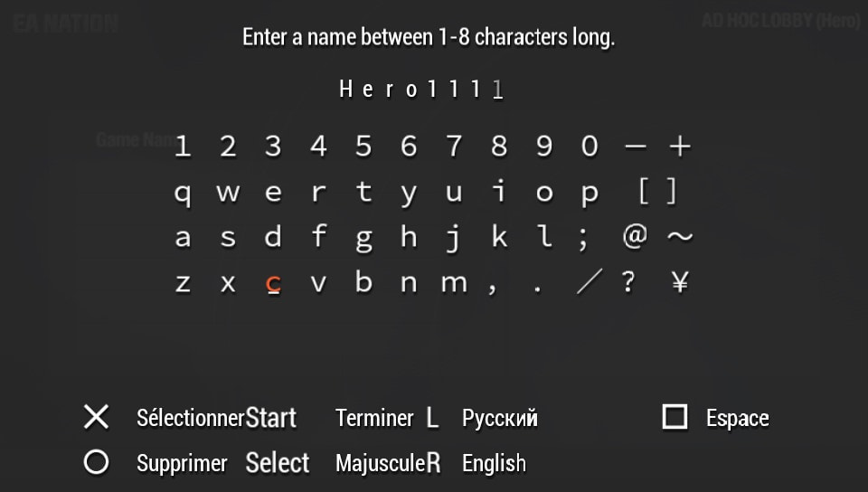 User screenshot of game