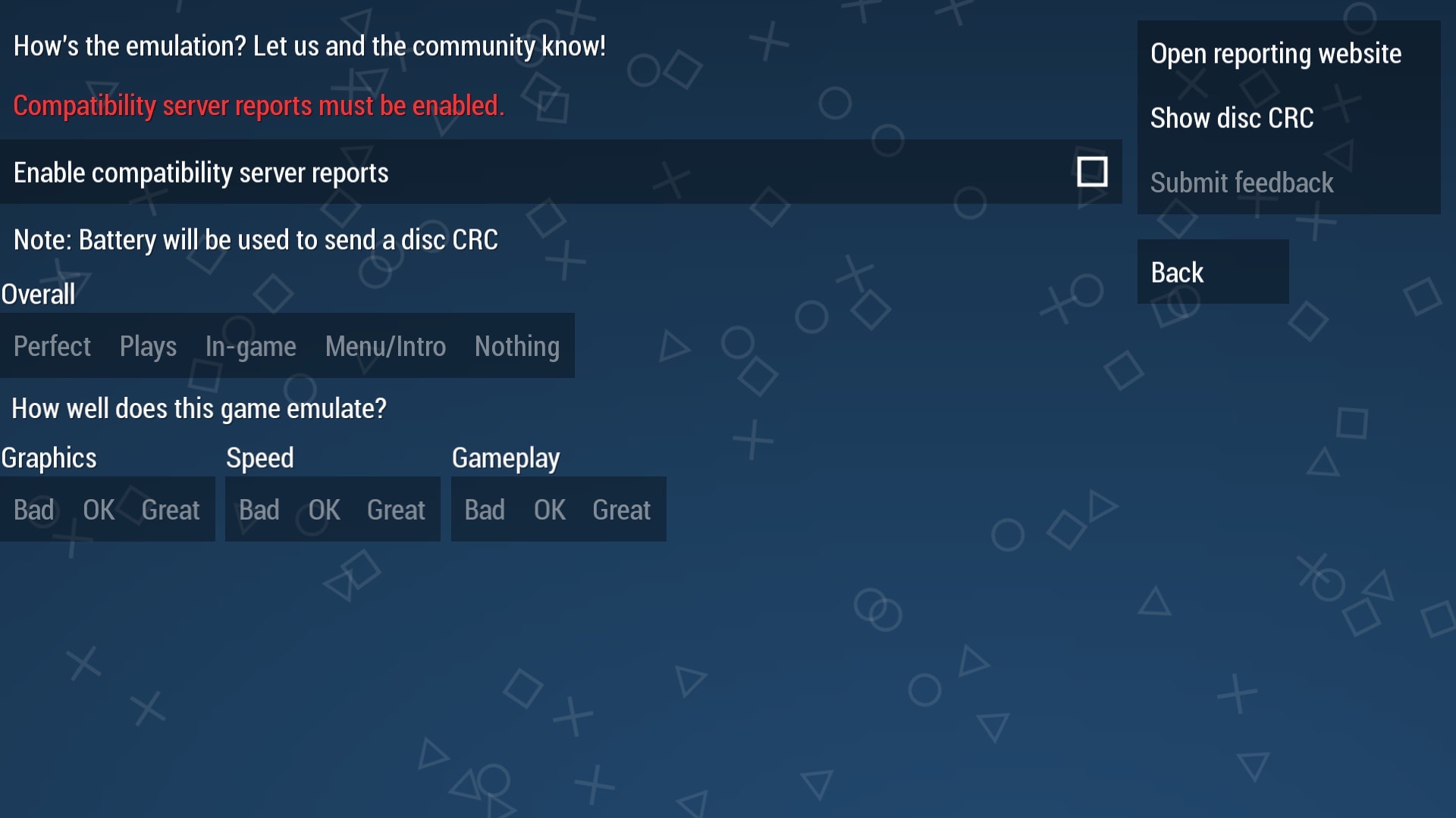 User screenshot of game