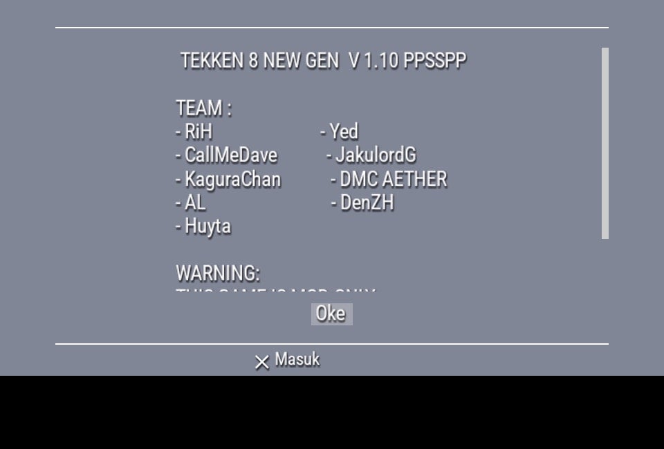 User screenshot of game