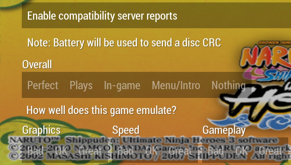 User screenshot of game
