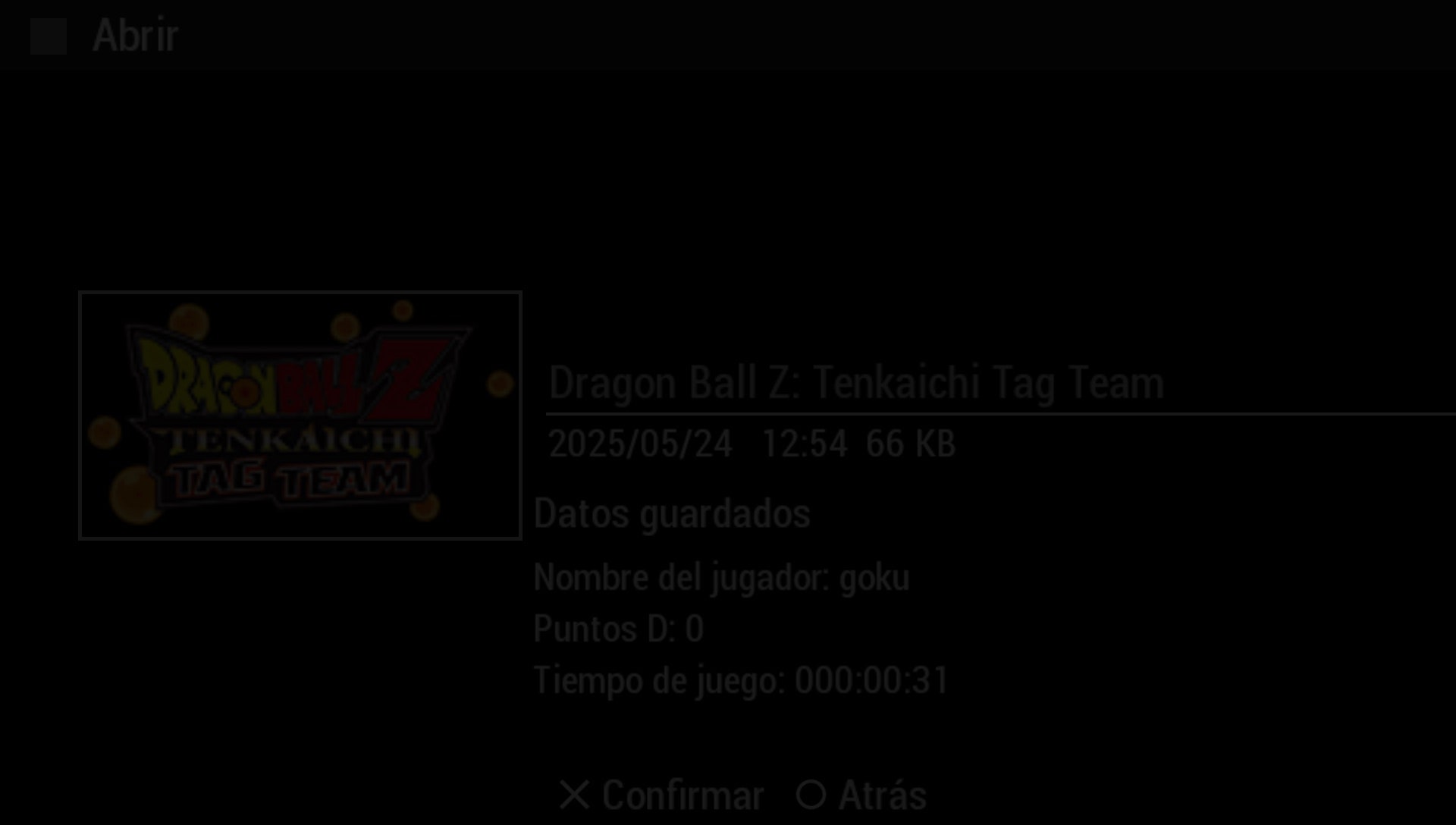 User screenshot of game