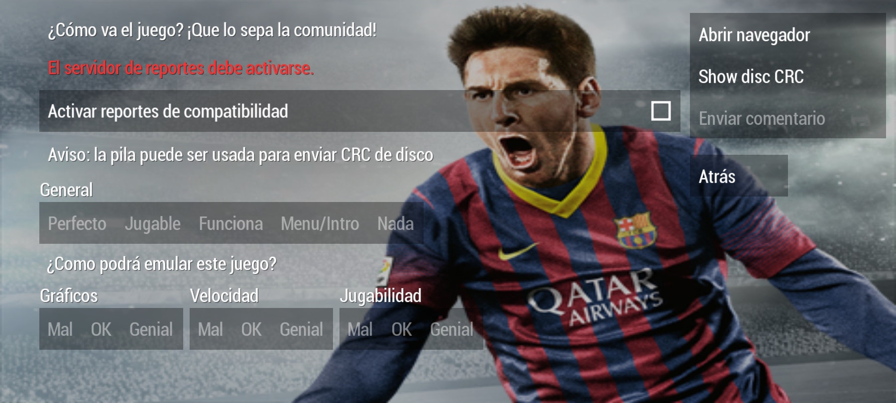 User screenshot of game